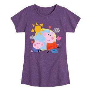 Girls' - Peppa Pig - George Sunny Days Fitted Short Sleeve Graphic T-Shirt - 1 of 4