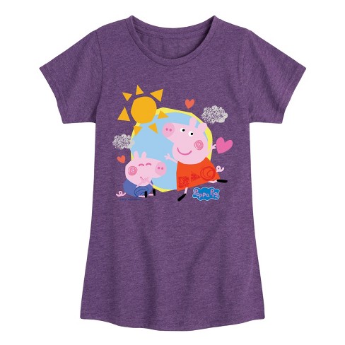 Girls' - Peppa Pig - George Sunny Days Fitted Short Sleeve Graphic T-Shirt - image 1 of 4