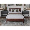 AFI Furnishings Aria Twin XL Solid Wood Modern Low Profile Platform Bed in Walnut - 3 of 4
