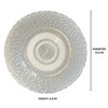 Essential Decor & Beyond  13.2" Modern Round Glass Charger with Silver Oval Pattern Set of 4 - 3 of 4