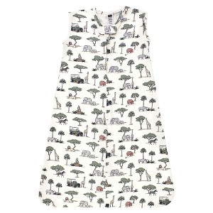 Hudson Baby Cotton Sleeveless Wearable Sleeping Bag, Sack, Blanket, Going On Safari - 1 of 2