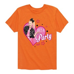 JoJo Siwa Life's a Party Short Sleeve Graphic T-Shirt - Heather Orange - 3T - 1 of 3
