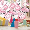 Big Dot of Happiness Rodeo Cowgirl - Pink Western Party Hanging Decor - Party Decoration Swirls - Set of 40 - 2 of 4