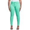 YMI Women's Hyper Stretch Mid-Rise 5 Pocket Slim Fit Skinny Jeans - 2 of 4