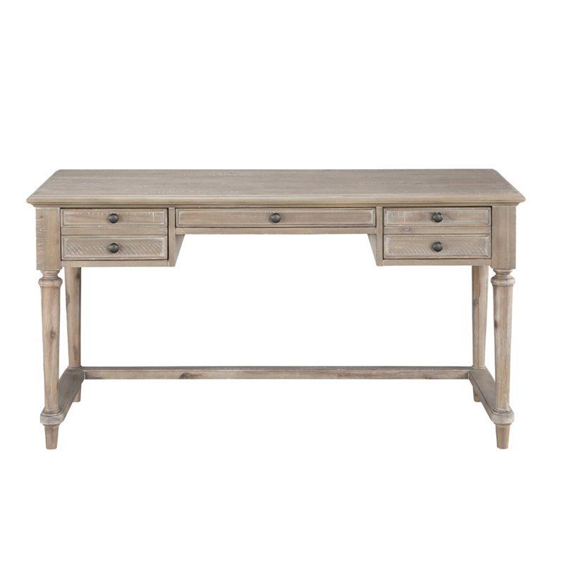 Cardano Wood Writing Desk in Driftwood Light Brown - Lexicon, 1 of 8