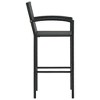 vidaXL Bar Stool Bar Seat Counter Height Island Stool for Pub Poly Rattan - Black Set of 2 - 4 of 4