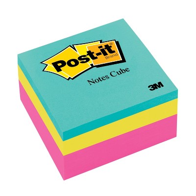 Post-it 3" x 3" Notes Cube 400 Sheets/Cube - Pink Wave