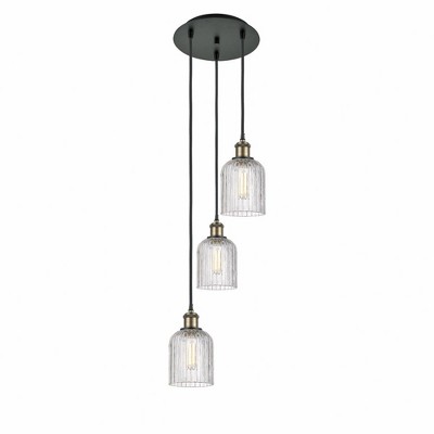 Bridal Veil - 3 Light Cord Hung Multi Pendant In Industrial Style-27.75 Inches Tall and 11.5 Inches Wide