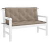 vidaXL Indoor/Outdoor Bench Cushions 2 pcs, Non-slip, Water-Repellent, Taupe 47.2"x19.7"x2.8" - 4 of 4