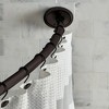LunaLulinlk Dual Mount No Rust 50” to 72” Adjustable Curved Shower Curtain Rod, Black - 4 of 4