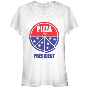 Juniors Womens Lost Gods Pizza for President T-Shirt - 1 of 3