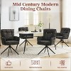 DYHOME Dining Chairs Set of 6, Mid Century Modern Swivel Dining Chairs with Arm, Upholstered Accent Chair for Kitchen Dining Living Room - 4 of 4