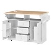 Racxily Extendable Kitchen Island Cart with US Outlet & Wheels, Mobile Storage Cabinet with Installation Video - 2 of 4