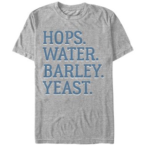 Men's Lost Gods Hops Water Barley Yeast Beer T-Shirt - 1 of 4