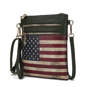 MKF Collection Genesis Printed Flag Vegan Leather Women’s Crossbody Bag by Mia K - 1 of 4