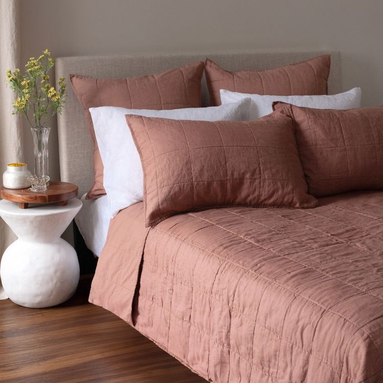 French Linen Box Stitch Quilt | BOKSER HOME, 3 of 8