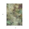 Beige Green And Artichoke Green Abstract Washable Indoor Outdoor Area Rug - 3 of 4