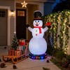 TopComfy Decorative Holiday Scene Props Christmas Blow Up Snowman Giant Inflatable Snowman Rotating Colorful for Home, White, 11.03"*11.03"*11.03" - 3 of 4
