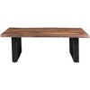 Coast to Coast Brownstone II 54" Natural Wood and Black Cocktail Table - 3 of 4