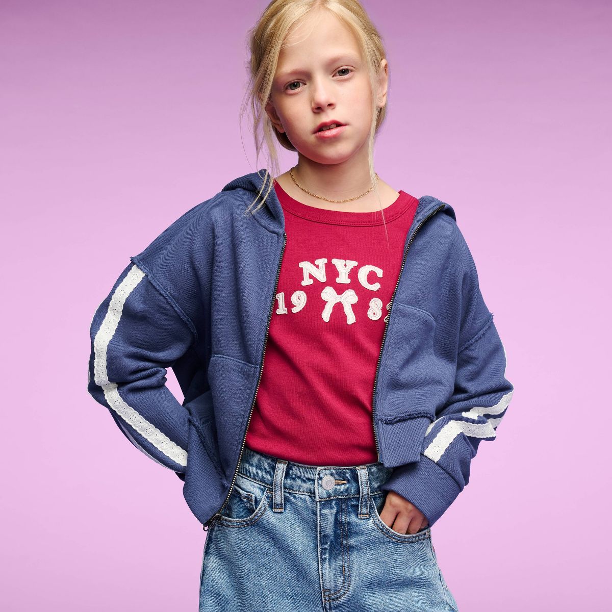 Girls' Short Sleeve Fitted Studded Graphic T-Shirt - Cat & Jack™ - thumbnail 8
