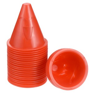 Unique Bargains PE Football Roller Skating Sports Agility Cones with Expression Holes 25 Pcs - 1 of 4