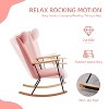 CAVINAS Accent Chair Rocking Chair with Adjustable Headrest Pillow Upholstered Glider Rocker Comfy Chair for Living Room, Bedroom - 3 of 4