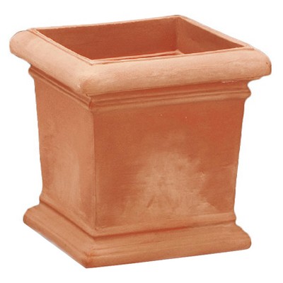 18'' X 18'' Square Dorchester Planter - Weathered Terracotta - Crescent Garden