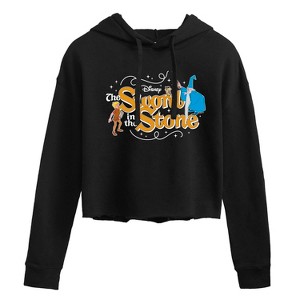 Women's - Disney - Sword In The Stone Character Group Cropped Graphic Hoodie - 1 of 3