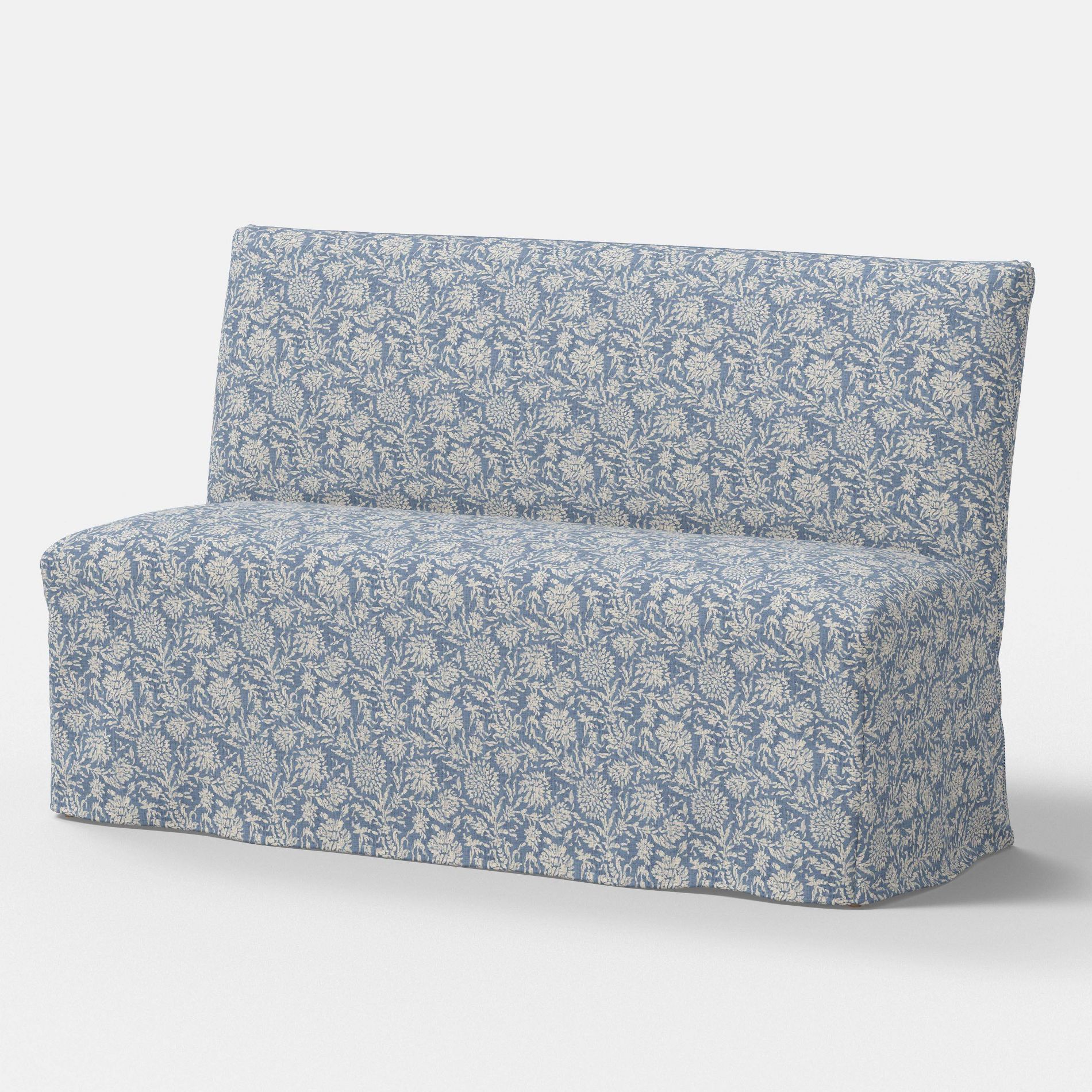 57" Jean Slipcovered Dining Banquette Adelaide Reese Floral Blue - Threshold™