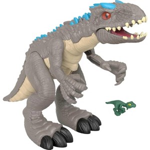 Fisher-Price Imaginext Jurassic World Dinosaur Toy Thrashing Indominus Rex Figure Set for Pretend Play Preschool Kids - 1 of 4