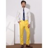 Lars Amadeus Men's Color Block Slim Fit Flat Front Plaid Dress Pants - 3 of 4