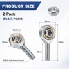 Unique Bargains Self-Lubricating Thread Steel Joint Jam Nut Rod End Bearing 2 Pcs - 3 of 4