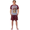 Harry Potter Hogwarts Men's Short Sleeve Shirt And Short PJ Pajama Set - 2 of 4