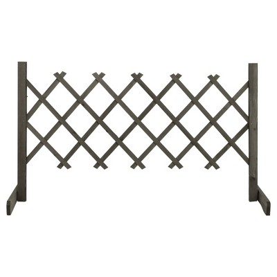 vidaXL Garden Trellis Fence Gray 47.2 in.x23.6 in. Solid Firwood