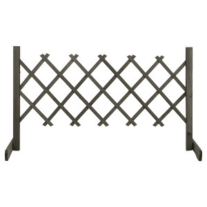 vidaXL Garden Trellis Fence Gray 47.2 in.x23.6 in. Solid Firwood - 1 of 4
