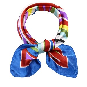Allegra K Women's Soft Square Neck Scarves Multi Pattern Neckerchief - 1 of 3