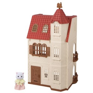 Calico Critters Red Roof Tower Home, 3 Story Dollhouse Playset with Figure, Furniture and Accessories. - 1 of 4