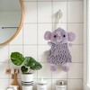 REGALWOVEN Soft Absorbent Chenille Cute Cartoon Elephant Hand Towel with Hanging Loop 7" x 11" 1 Pc - 2 of 4