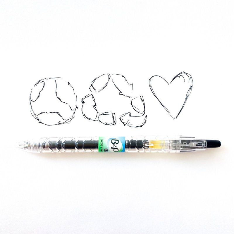 B2P 5ct Gel Pens Fine Tip Black Ink + 2 Refill, 4 of 6