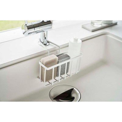 Black Steel Faucet-Hanging Sponge Caddy