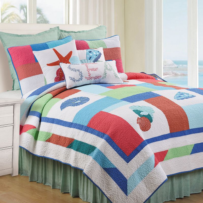 C&F Home Antigua Bay Coastal Beach Cotton Quilt Set - Reversible and Machine Washable, 1 of 5