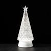 12.25"H Sullivans Christmas Lighted Shimmer Cone Tree, White, Indoor Christmas Decor - 4 of 4