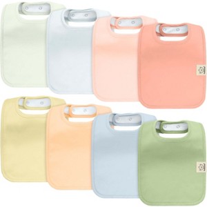 KeaBabies 8-Pack Organic Baby Bibs for Boy, Girl, Drool Bibs, Baby Bib for Girls, Boys,  Newborn Teething Bibs - 1 of 4