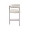 Meridian Furniture,Marcello Stone Velvet Counter Stool, Set of 2 - 4 of 4