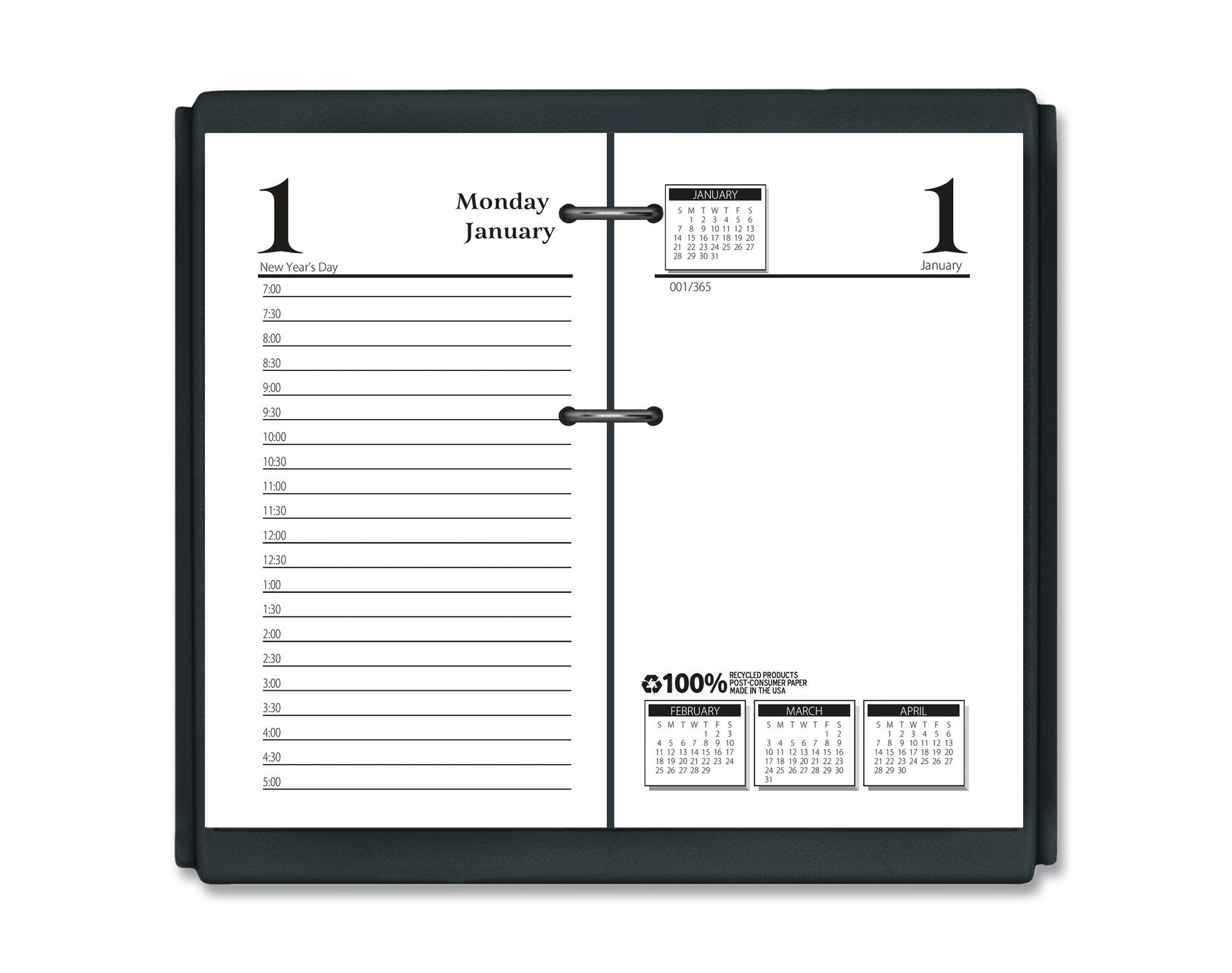 Economy Daily Desk Calendar Refill, 3.5 x 6, White Sheets, 12-Month (Jan to Dec): 2026