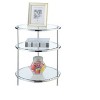 Royal Crest 3 Tier Round End Table Chrome  - Breighton Home - 2 of 4