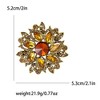 Anna-Kaci Crystal Rhinestone Bridal Flower Wreath Fashion Style Brooch Pin Necklace for Weddings Christmas - 2 of 4