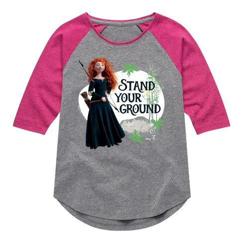 Girls' Disney Merida Stand Your Ground - Athletic Heather/fuchsia ...