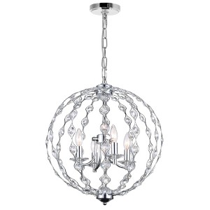 CWI Lighting Esia 4 Light Chandelier With Chrome Finish - 1 of 4