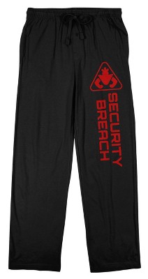 Five Night's at Freddy's Red Title Logo Men's Black Graphic Sleep Pants